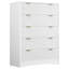 Commode 5 tiroirs cannelée en bois