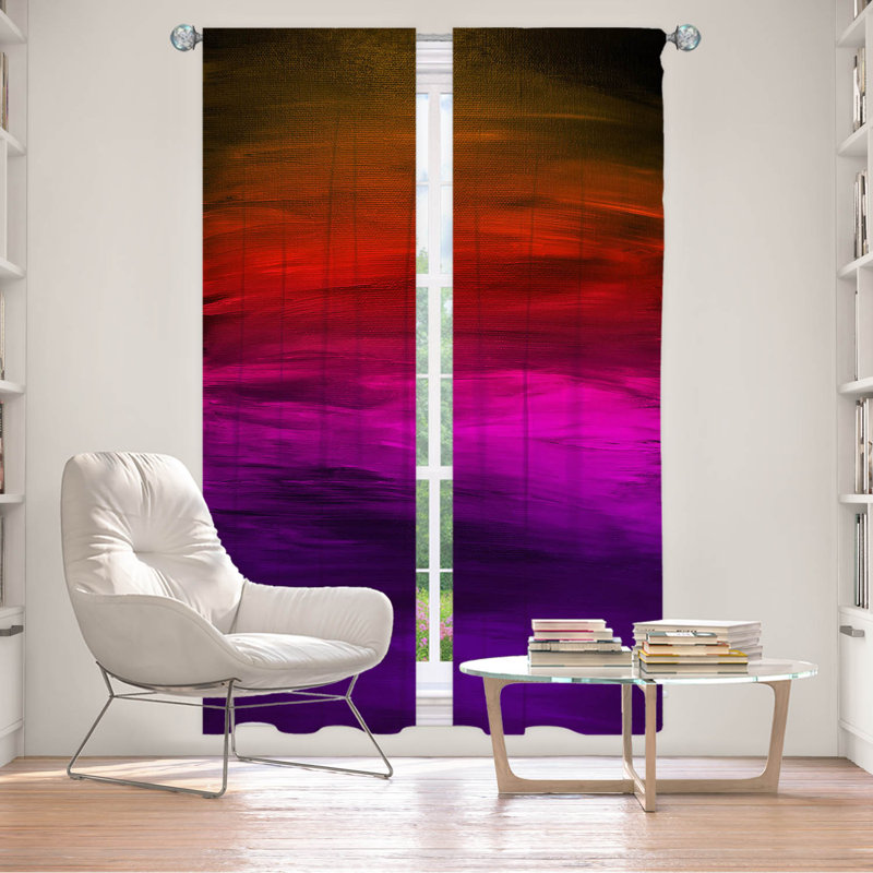Jemine Room Darkening Curtain Pair, Pink, 20" W x 61" L