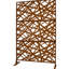 Écran d'intimité en métal H 76 po en métal - autoportant pour patio. , Clôture brune, améliore l'intimité, résiste à la rouille et à la décoloration-121639749