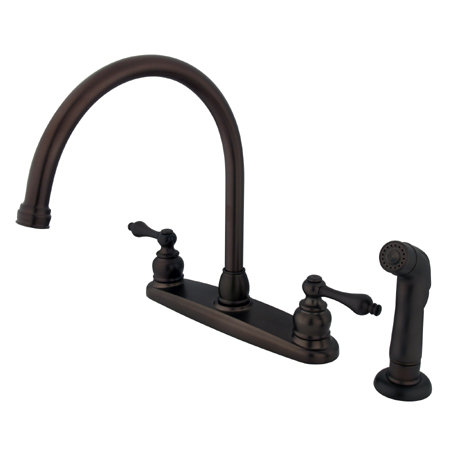Victorian Hot & Cold Water Dispenser with Side Spray, Oil Rubbed Bronze