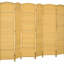 Paravent en bois naturel 6 panneaux pliable tissé à la main pour chambre à coucher et bureau
