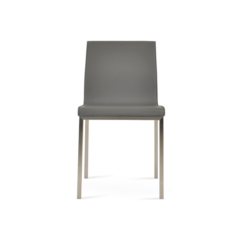 Chaise en métal Polo, Gris foncé, Acier Inoxydable