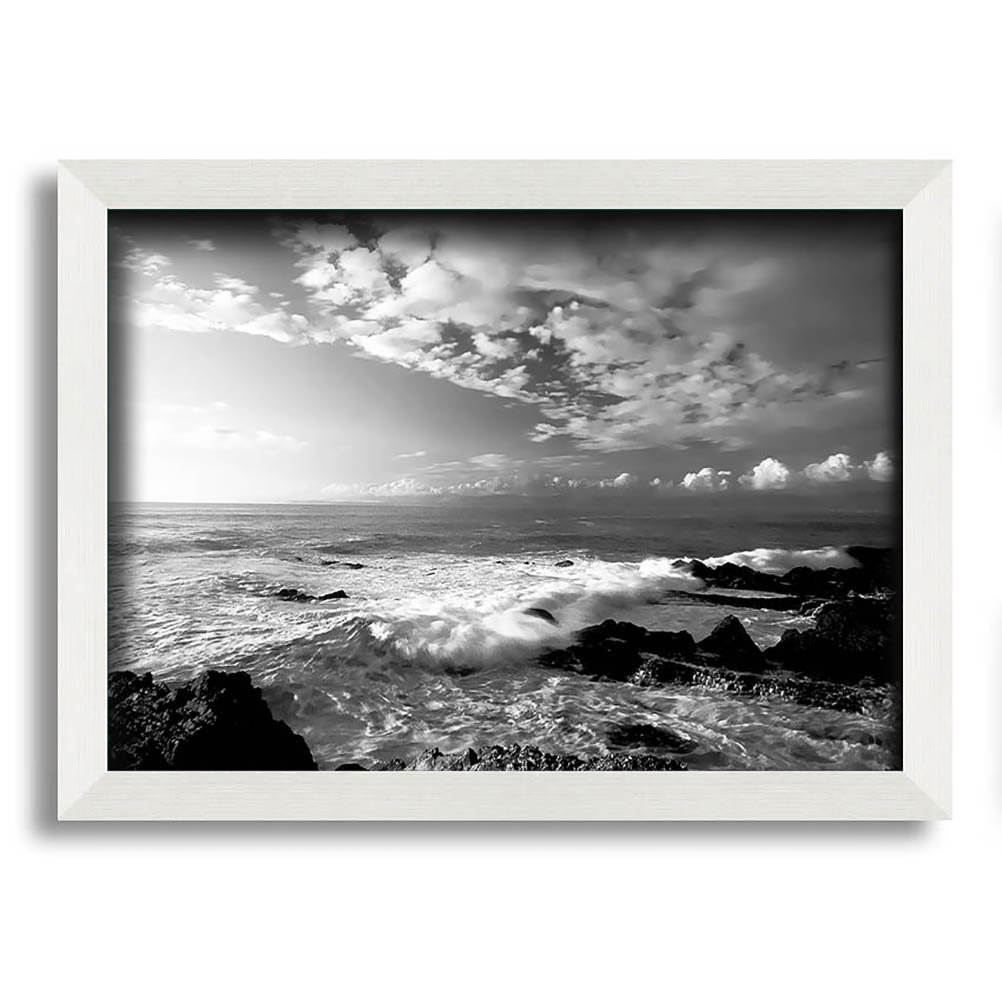 Ocean Mist B N W Gerahmter Druck Wandkunst