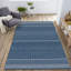 Tapis décoratif moderne à motif géométrique bleu-66891991