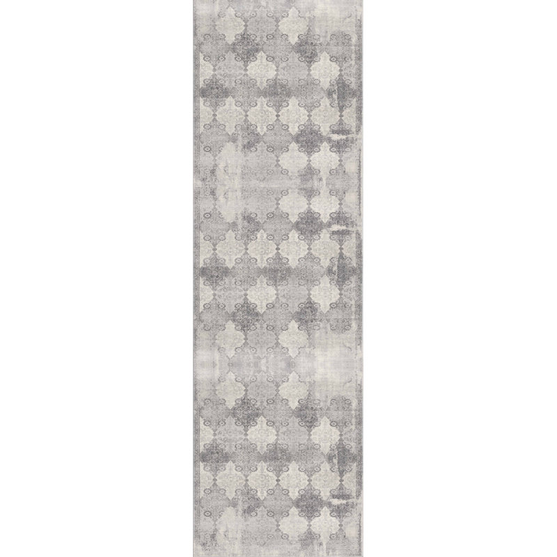 Tapis marocain 12 'gris et beige