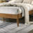 Roundhill Furniture Vichy Rubberwood Bedroom Set with Textured Polyester Upholstered Bed, Chest, Dresser, Mirror, and Nightstands-1965099796-1973594988