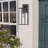 1-Light Modern Outdoor Wall Lantern Sconce with Clear Glass Shade-690124812-706458149