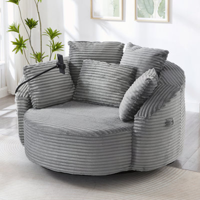 Fauteuil demi-tonneau pivotant à 360 °