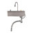 Nano 304 Stainless Steel Kitchen Sink - Large Single Slot Basin With Drainage Control Knob Gray Flying Rain Waterfall And Easy To Clean