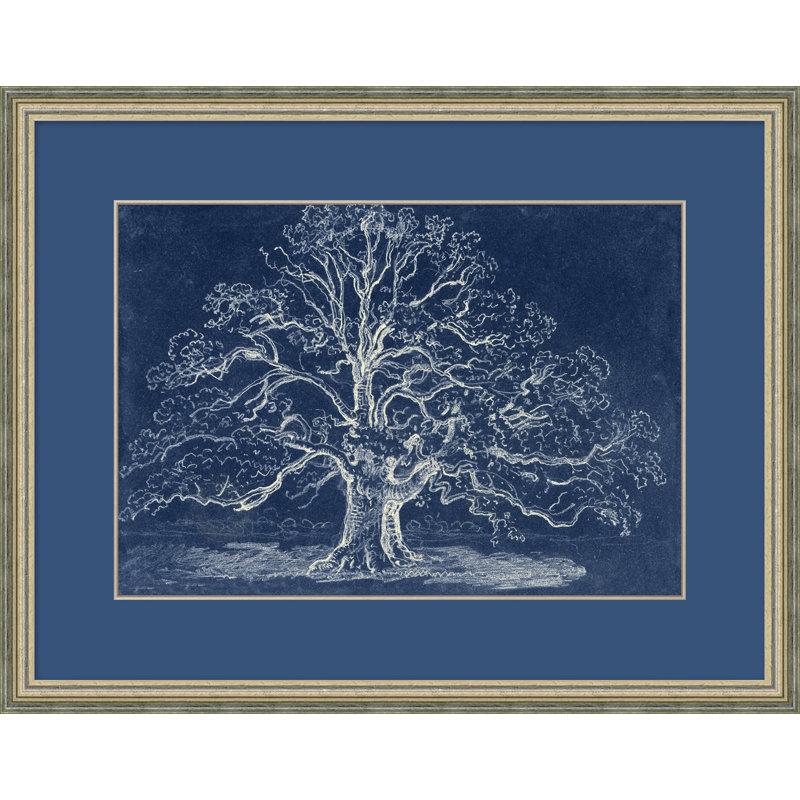 Navy Tree 1 Framed Print