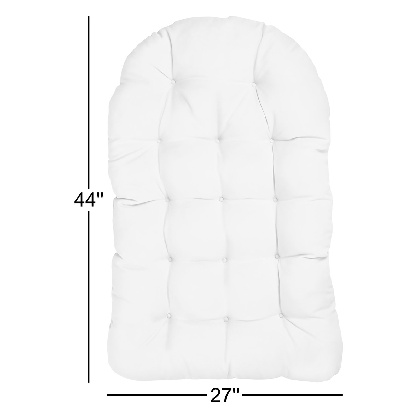 27" Seat and Back Cushion, Charcoal