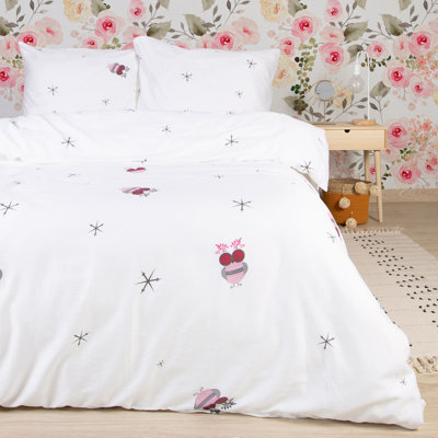 The Seasonal Aisle Acheson Cotton Geometric Shapes and Floral Duvet Cover Set with Pillow Shams