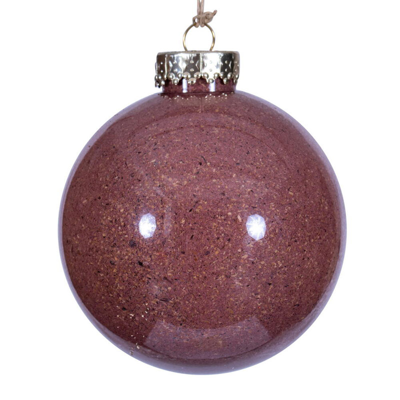 Ornement boule sans motif The Holiday Aisle®, Mauve
