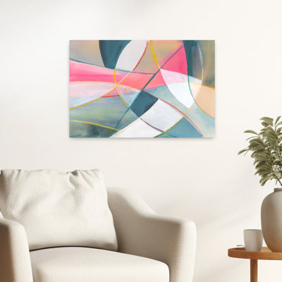 «Geometric Harmony In Motion», art mural contemporain abstrait