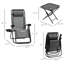 Ensemble de chaise à gravité zéro Outsunny avec table d'appoint, chaise inclinable pliante avec porte-gobelets et coussins, chaise longue réglable pour piscine, jardin, pelouse, plage-428341383