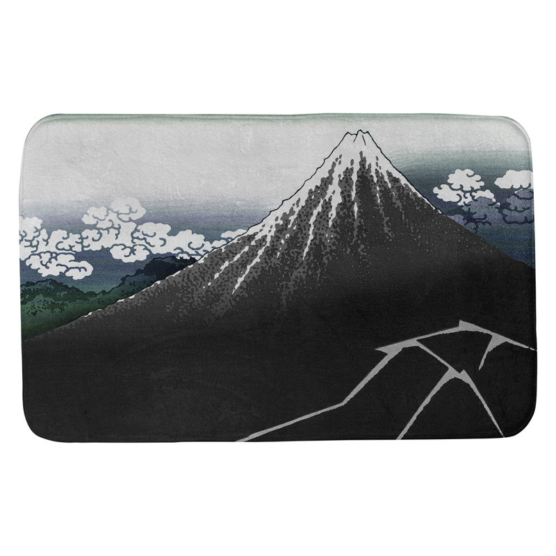 Tapis de salle de bain lightning au-dessous du summit Clair, l 17 po x L 24 po, Bleu / Vert