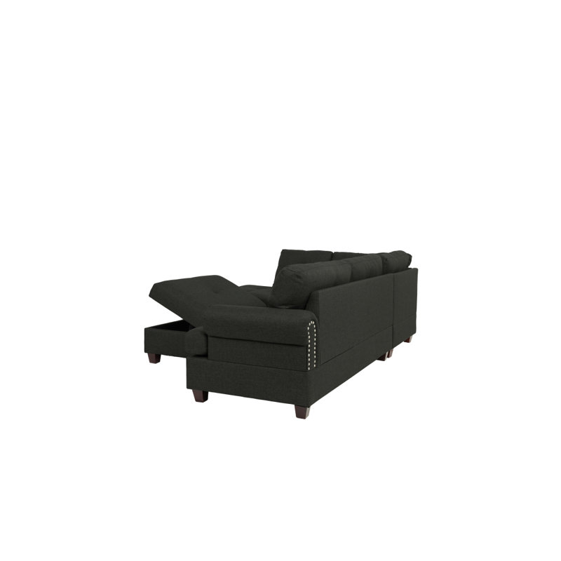 Canapé modulaire 3 pièces Modern Modern, Noir multi