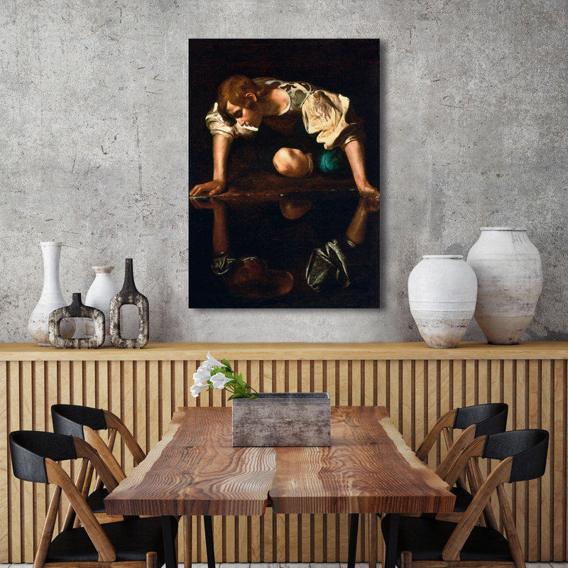 Narcissus by Caravaggio - Wrapped Canvas Print, 100cm H x 70cm W x 4cm D