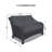 Ambarvale 53'' Wide U-Shaped Wicker Loveseat Cover