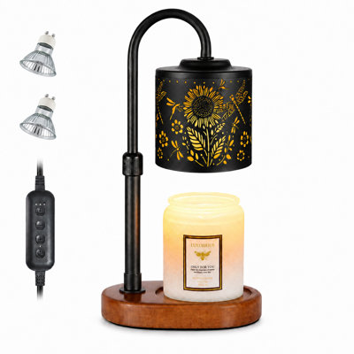 Vintage Hummingbird Pattern Candle Warmer Lamp With Timing Function, Dimmable Electric Wax Melter Lamp For Scented Candles, Thoughtful Birthday Present For Women