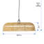 Luminaire suspendu rond en corde de papier 20 po