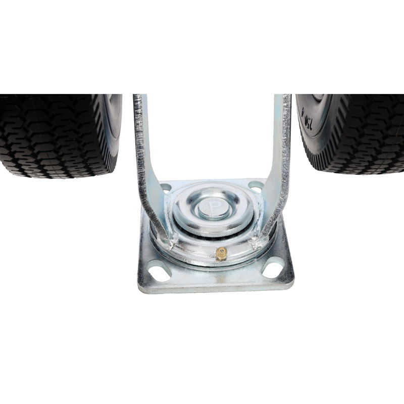 Roulette pivotante à double roue, 32 x 23 x 27 cm, polyuréthane/acier, 1 pièce, noire, capacité de charge de 300 kg