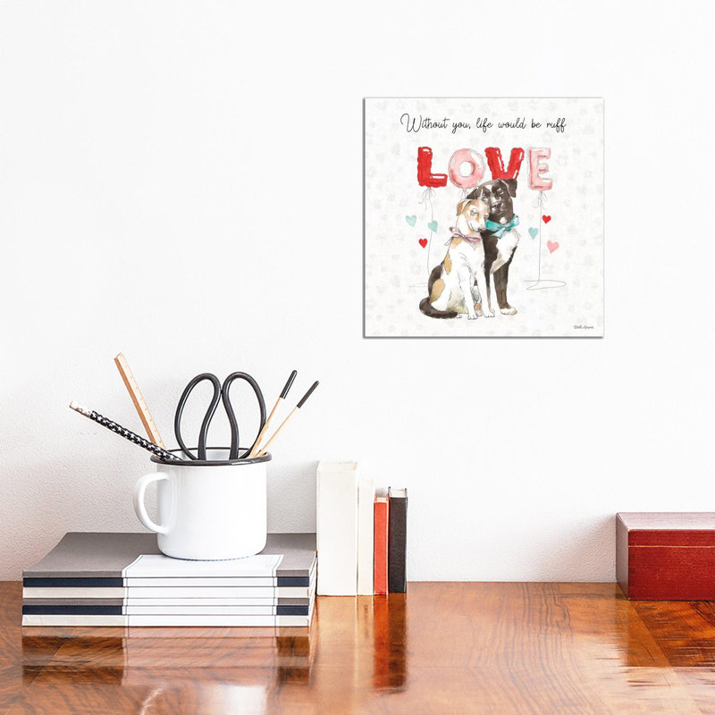 Paws Of Love IV by Beth Grove - Wrapped Canvas Print, 30.48 cm H x 30.48 cm W
