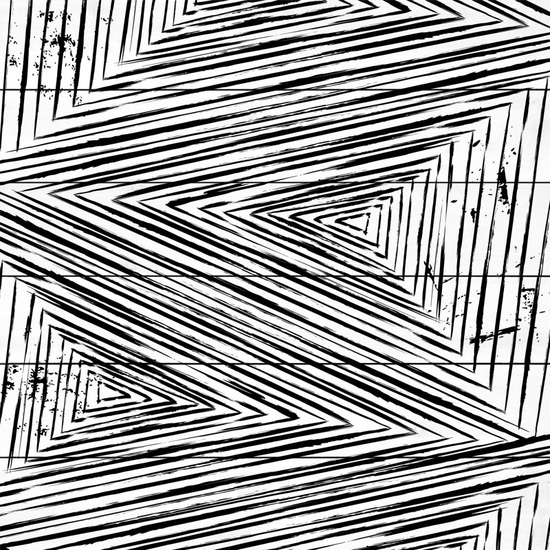 Linear Maelstrom - impression sur bois, H 40 po x l 40 po x P 1,5 po