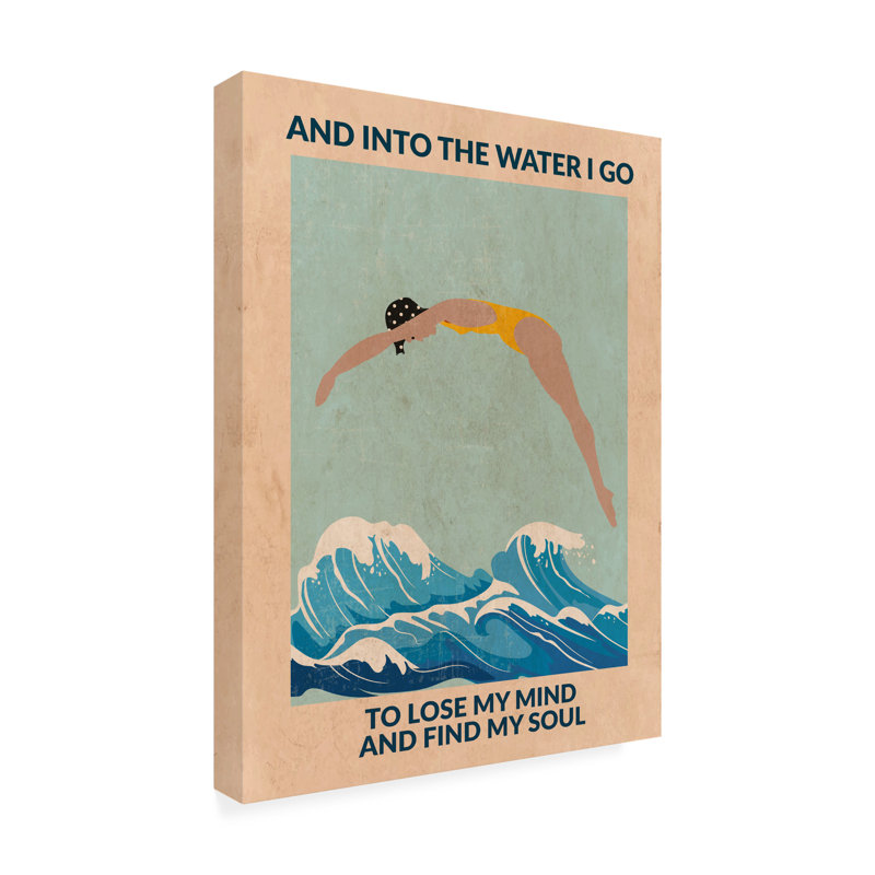 Art sur toile Jon Downer Into The Water I Dive, H 24 po x l 18 po x P 2 po