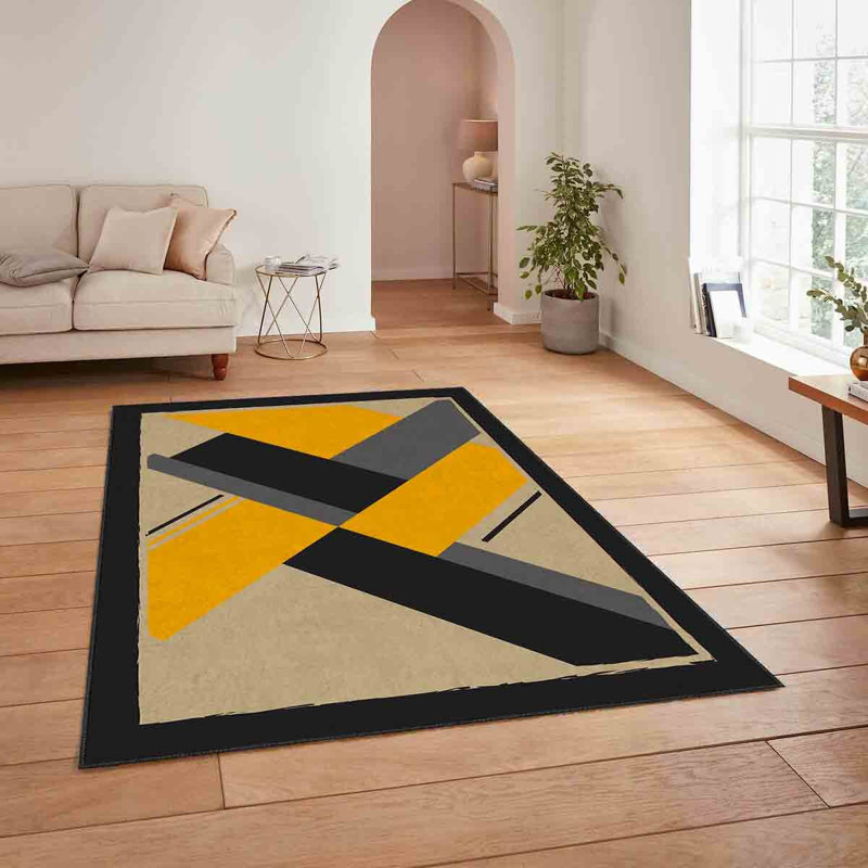 Luxurious Woven Carpet, 100% Polyester, 70.9 x 110.2 Inches | 740 g/m², Non-Slip Felt Dot Underside, 0.2 Inch Pile Height | Machine Washable, Easy Care, Perfect for Living Room & Bedroom Décor