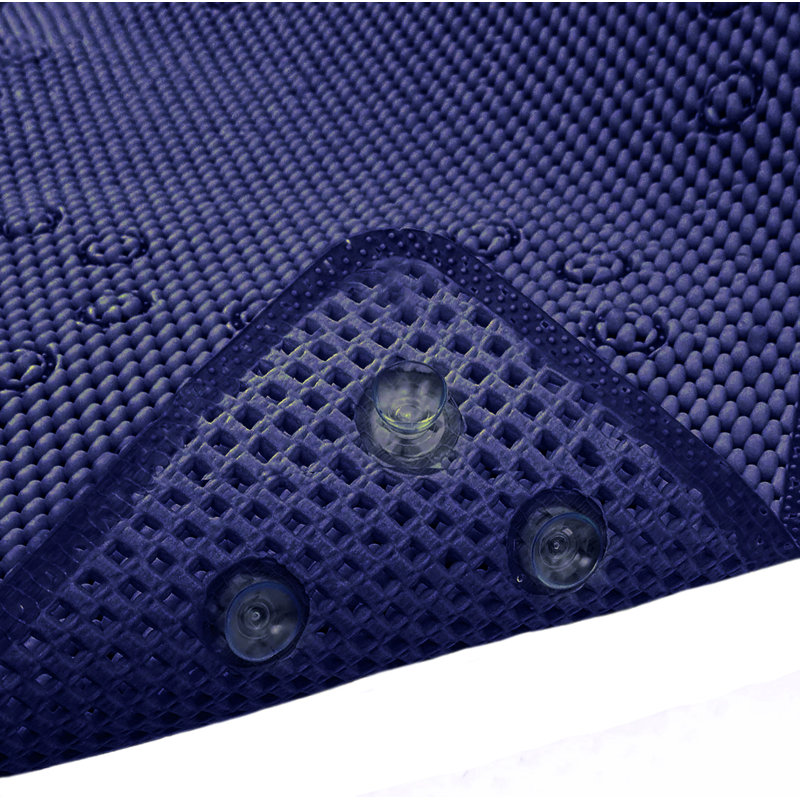 Aalasia Foam Non-Slip Shower Mat, Navy Blue