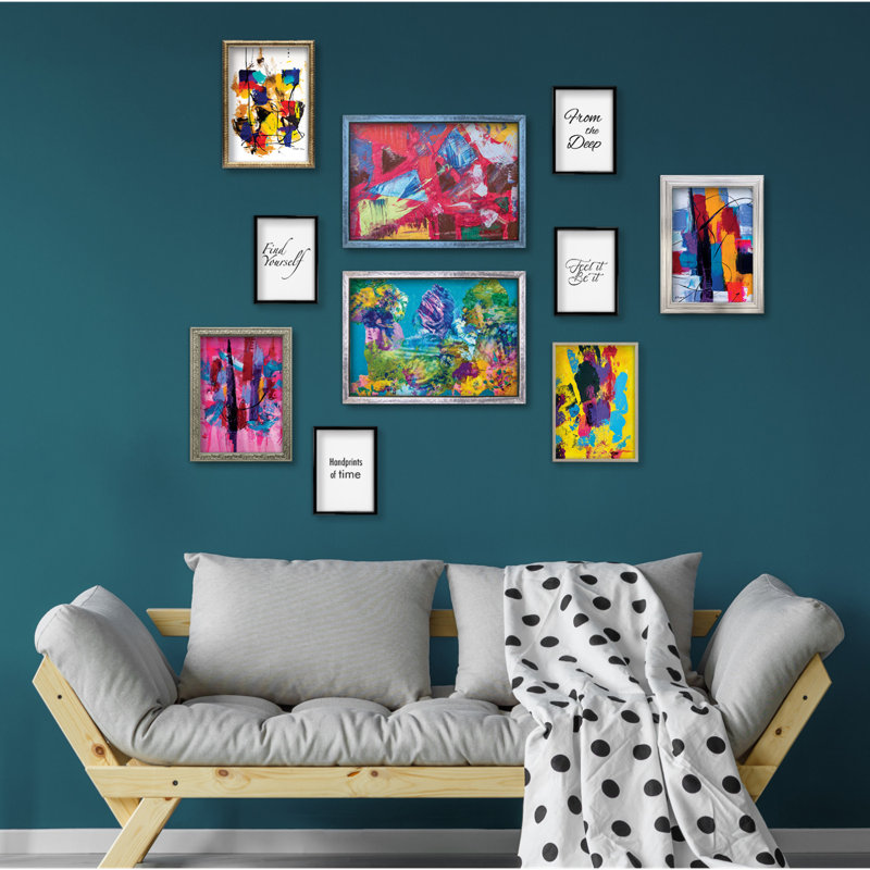 Giallobus - Set 10 Poster Da Parete - Raccolta Astratti Famosi 2 - Carta Patinata - | 2 X A3 42X30cm | 4 X A4 30X21cm | 4 X A5 21X15cm | - Senza CORNICI - Stampe Moderne Soggiorno