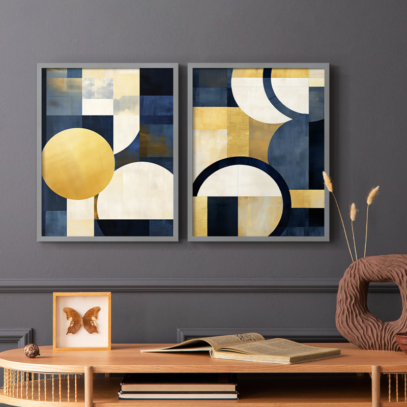 ABSTRACT Series DLX - reproduction encadrée de qualité supérieure - prête à être accrochée - aucun clou requis - aucun clou requis