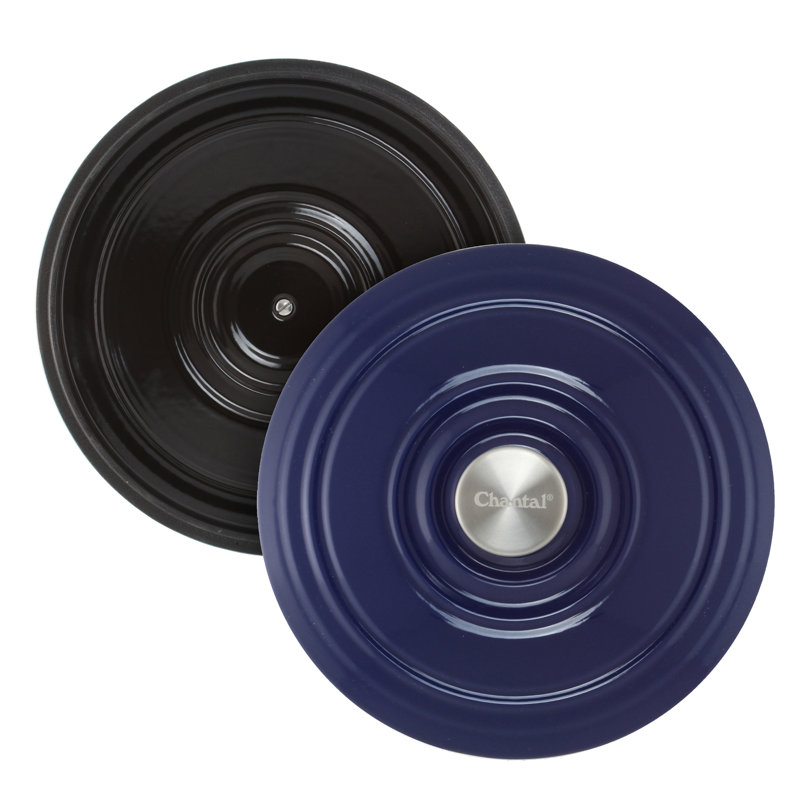 Chantal Cast Iron Round Dutch Oven, Cobalt, 5 Qt