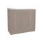 Évier utilitaire H 36 po, 2 portes, 2 tablettes, chêne blanc - Cuisine
