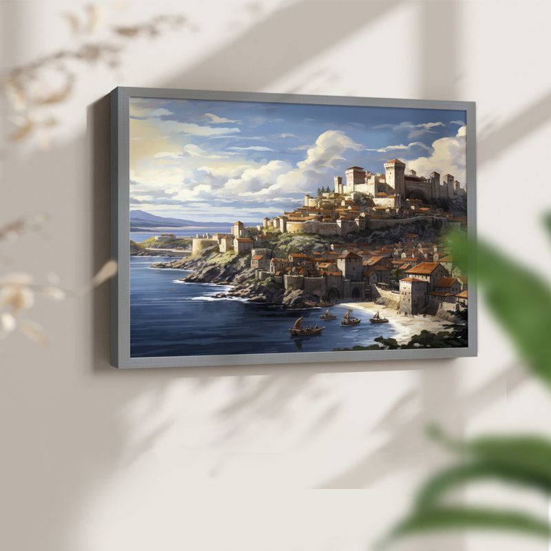 Landscape Series-LXXXIII -Framed Print - Restickable, H 11 po x l 14 po, Grey