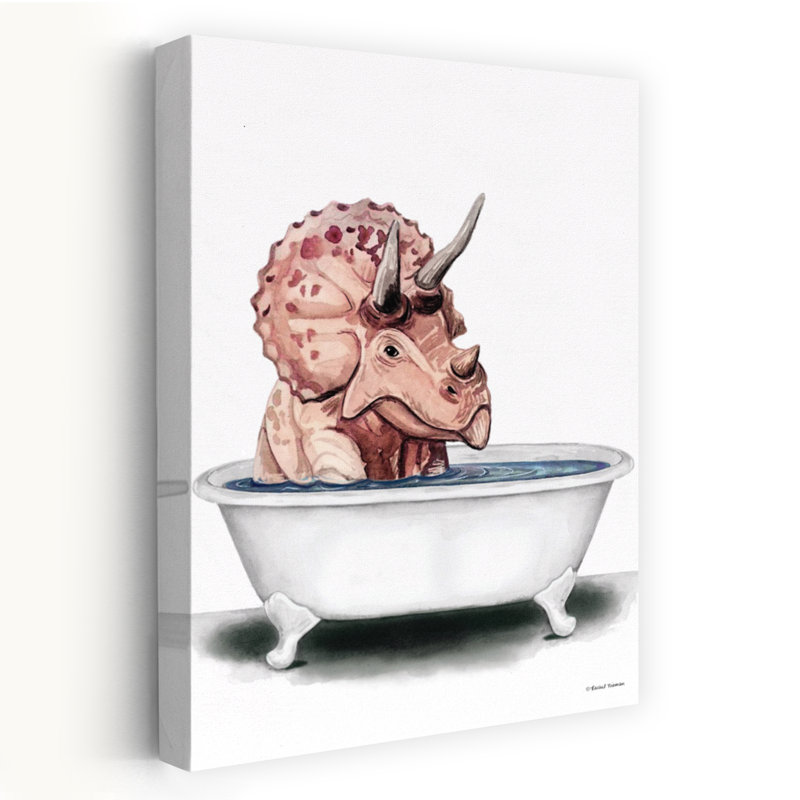 «Dino Bath I», art contemporain fantaisiste, H 48 po x l 32 po