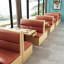 Banc décontracté en similicuir restaurant Cafe