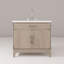 36 po X P 22 po Ensemble de meuble-lavabo simple D avec comptoir en quartz blanc et robinet-532936177-532936183