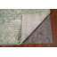 Tapis oriental moderne ivoire et vert abstrait 3 x 5