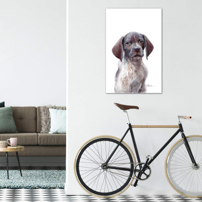 «German Shorthaired Pointer Puppy» par Watercolor Luv - reproduction d'art