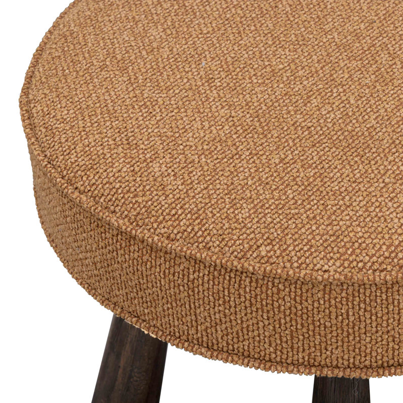 Pookie Golden Brown Boucle Stool, Brown