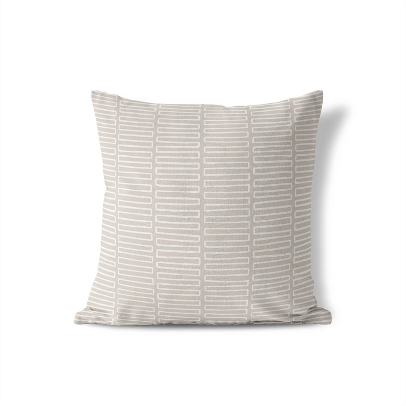 Oreiller Block Maze, H 18 po x l 18 po, Taupe