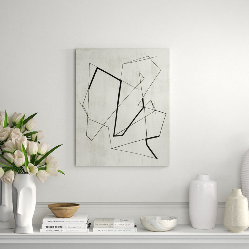 Lines And Time I Painting by Bobby Berk, 30" H x 24" W, Image Brush Gel