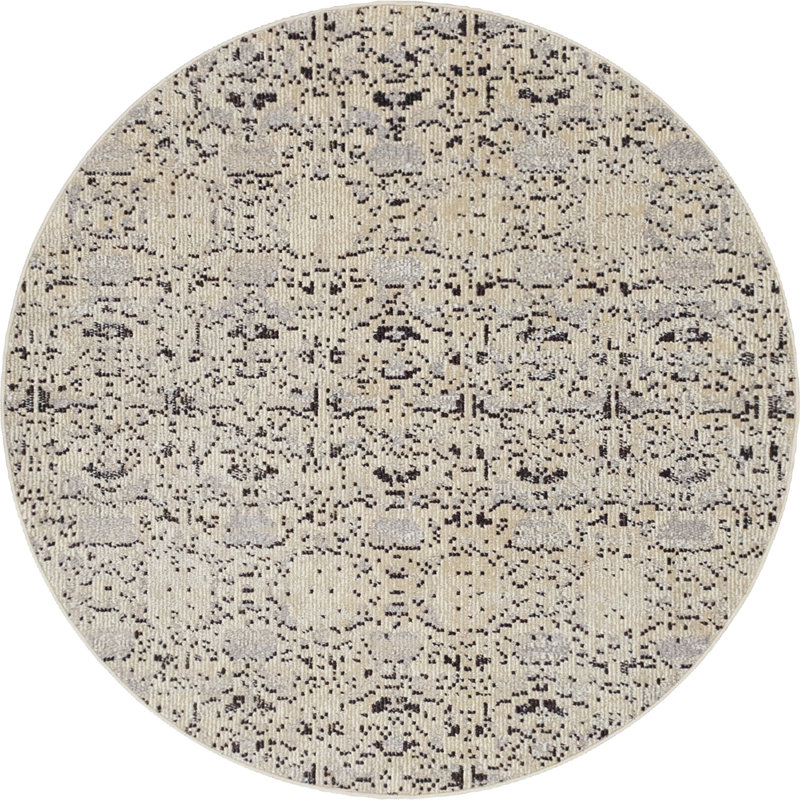 Abstract Indoor Rug, Round 4'1"