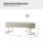 Ferdinand Lawanda 46" Modern Polyester Upholstered Bench with Channel-Tufted Cushion and Metal Base-600450002