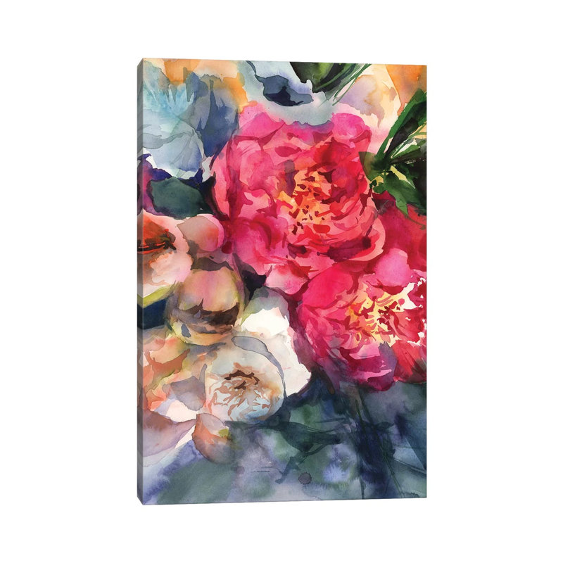 Belle Peonie by Gosia Gregorczyk - Wrapped Canvas Painting, 20.32 cm H x 30.48 cm W