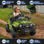 Camion VUS électrique pour enfant Alex Alex avec télécommande, éclairage, musique, ceinture de sécurité, suspension à ressort, vert-89112089
