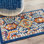 Tapis oriental ivoire / bleu / orange Verda