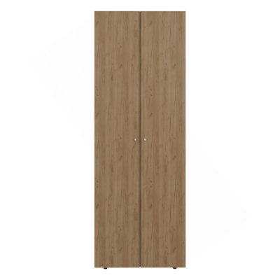 Armoire-penderie haute 2 portes Basin, H 66,9 po, chambre, wengé